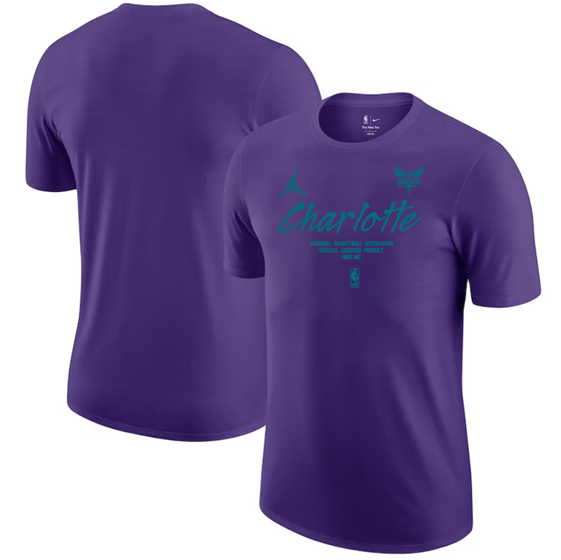 Men 2025 NBA Charlotte Hornets Purple T shirts style 3->nba t-shirts->Sports Accessory